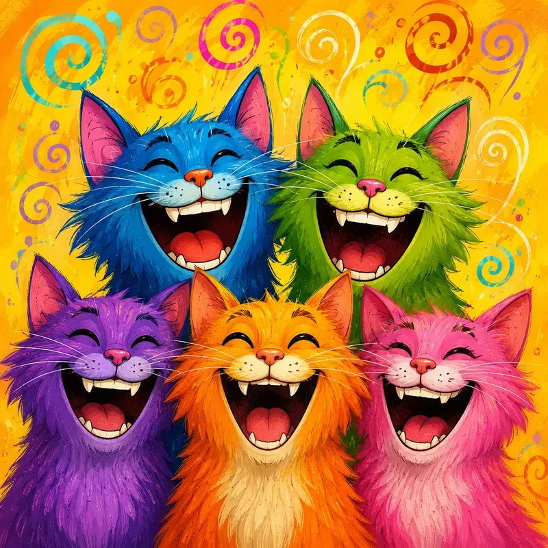 Whimsical Laughing Animal Groups