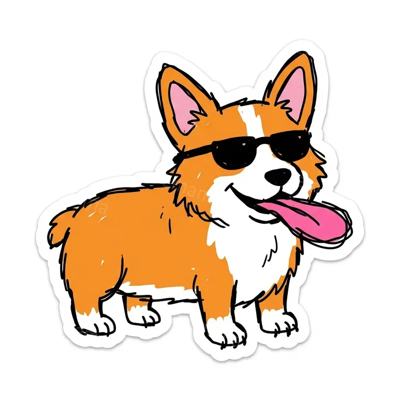 Simple And Rough Style Stickers
