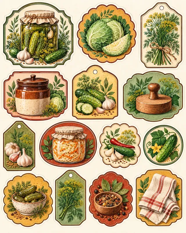 Pantry Label Sticker Sheets