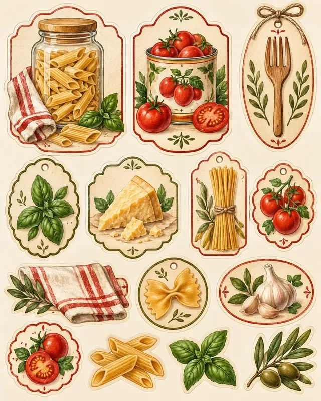 Pantry Label Sticker Sheets