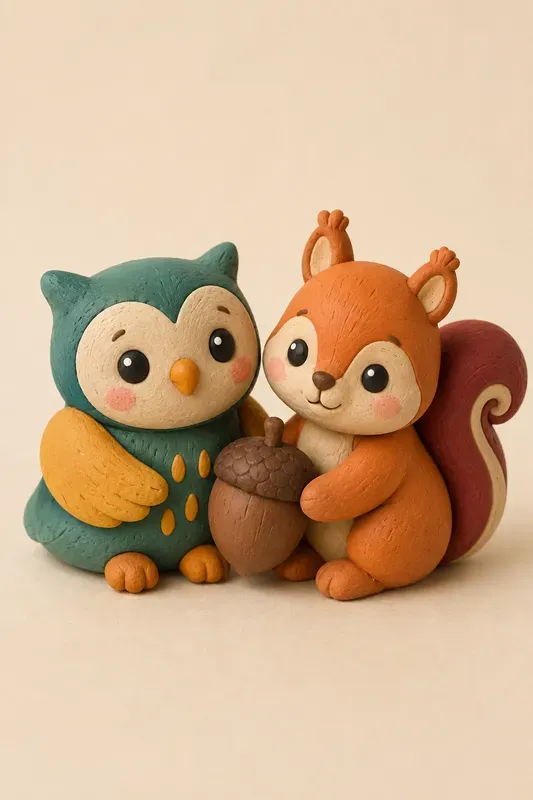Handmade Clay Best Friends