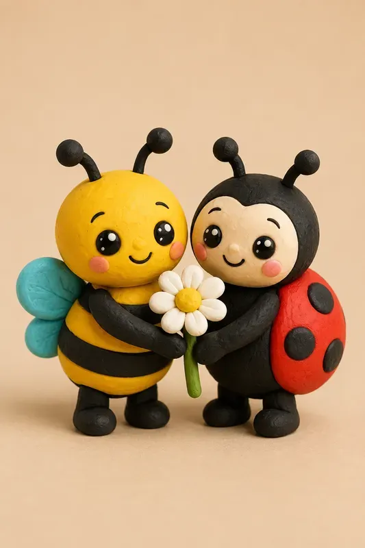 Handmade Clay Best Friends