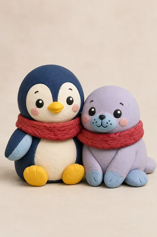 Handmade Clay Best Friends