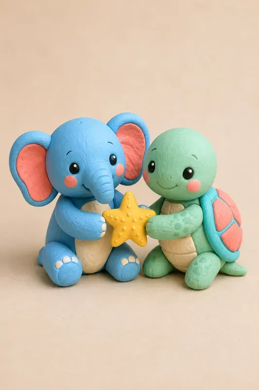 Handmade Clay Best Friends
