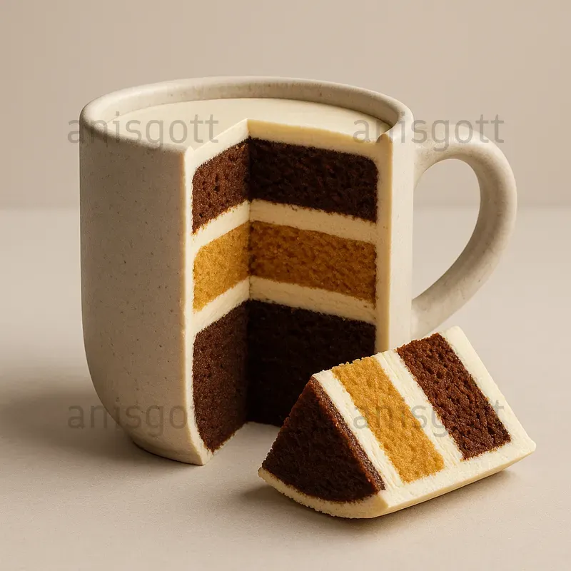 Sweet Core Slices Real Objects Cakes