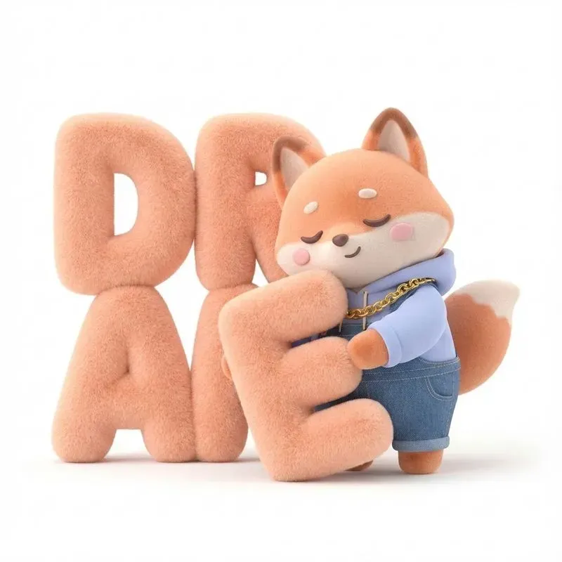 Cute Kawaii Plush Mascots Hugging Fluffies