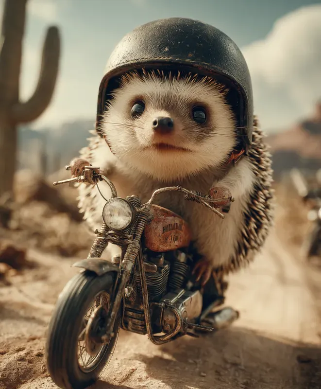 Tiny Animal Biker Realistic Generator