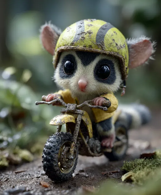 Tiny Animal Biker Realistic Generator
