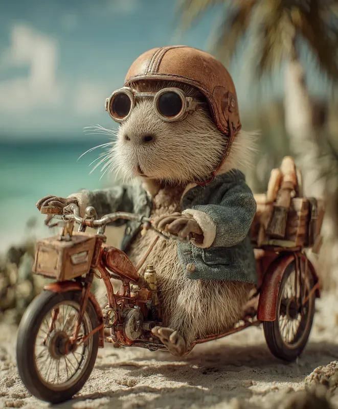 Tiny Animal Biker Realistic Generator