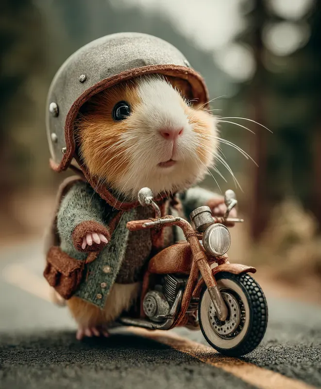 Tiny Animal Biker Realistic Generator