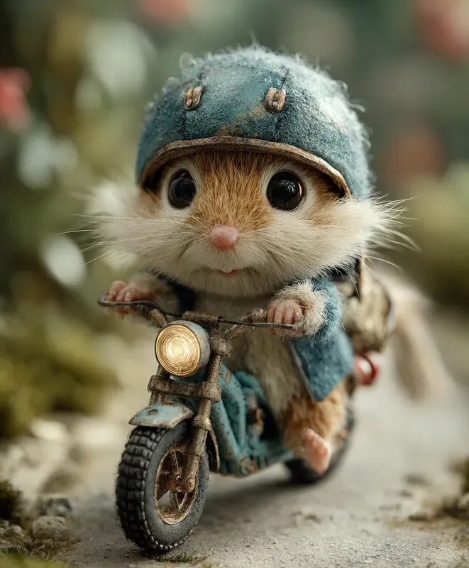 Tiny Animal Biker Realistic Generator