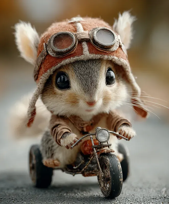 Tiny Animal Biker Realistic Generator