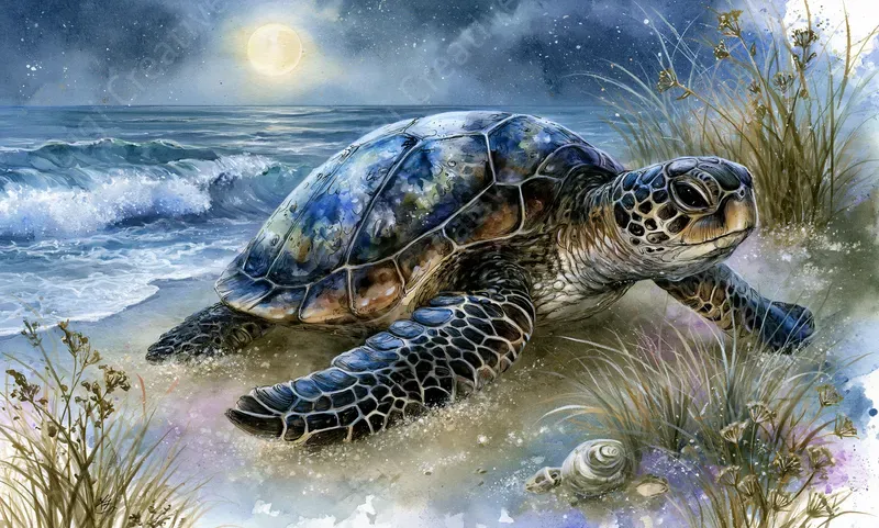 Whimsical Coastal Watercolor Art