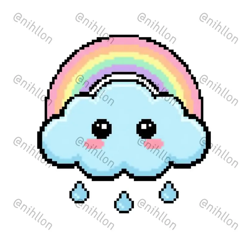 Pixel Cute Kawaii Cliparts