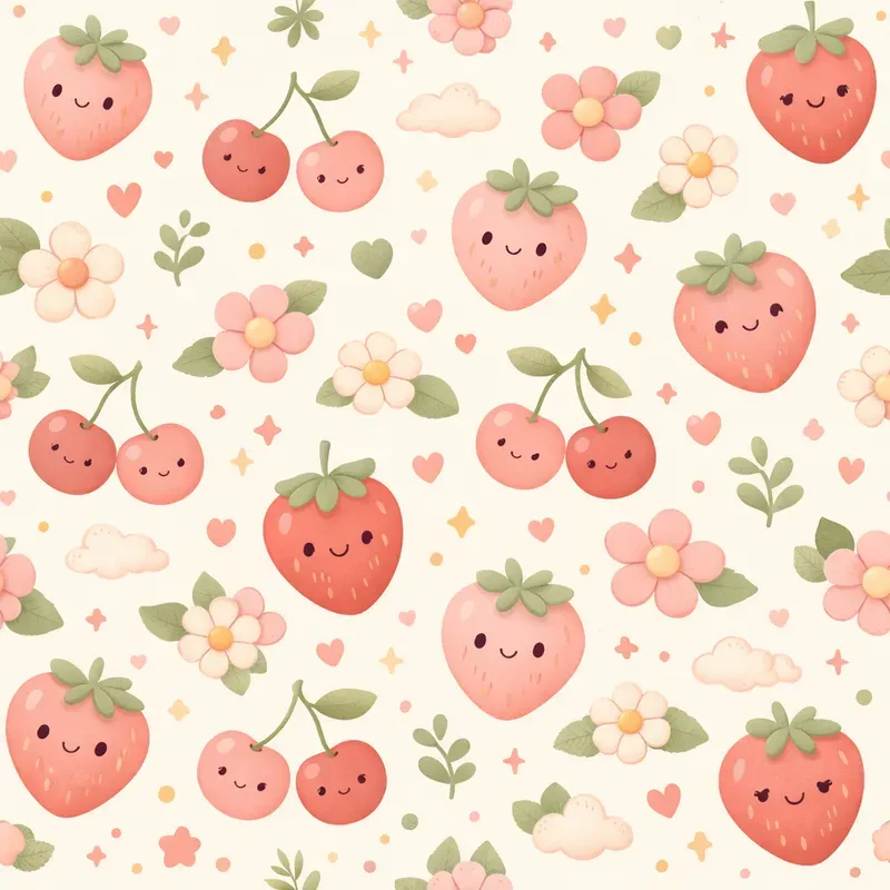 Boho Kawaii Baby Seamless Patterns