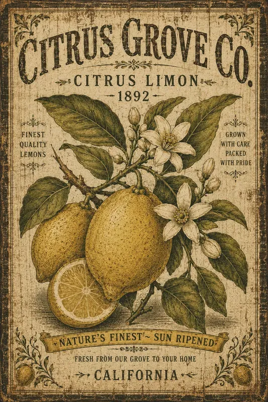 Vintage Botanical Fruit Art Prints