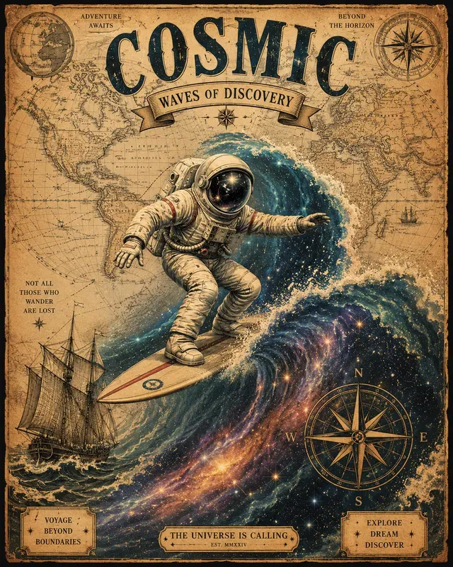 Vintage Travel Map Collages