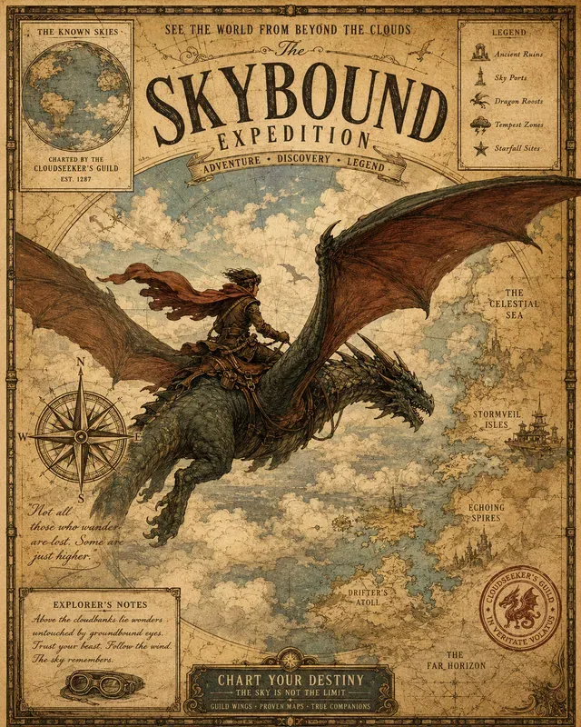 Vintage Travel Map Collages