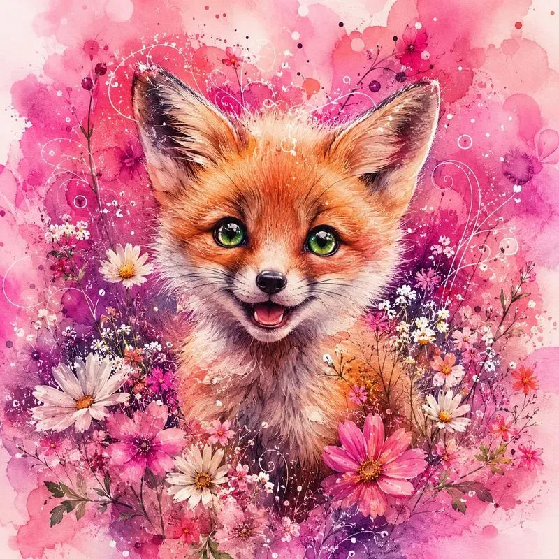 Fantasy Watercolor Animal Portraits