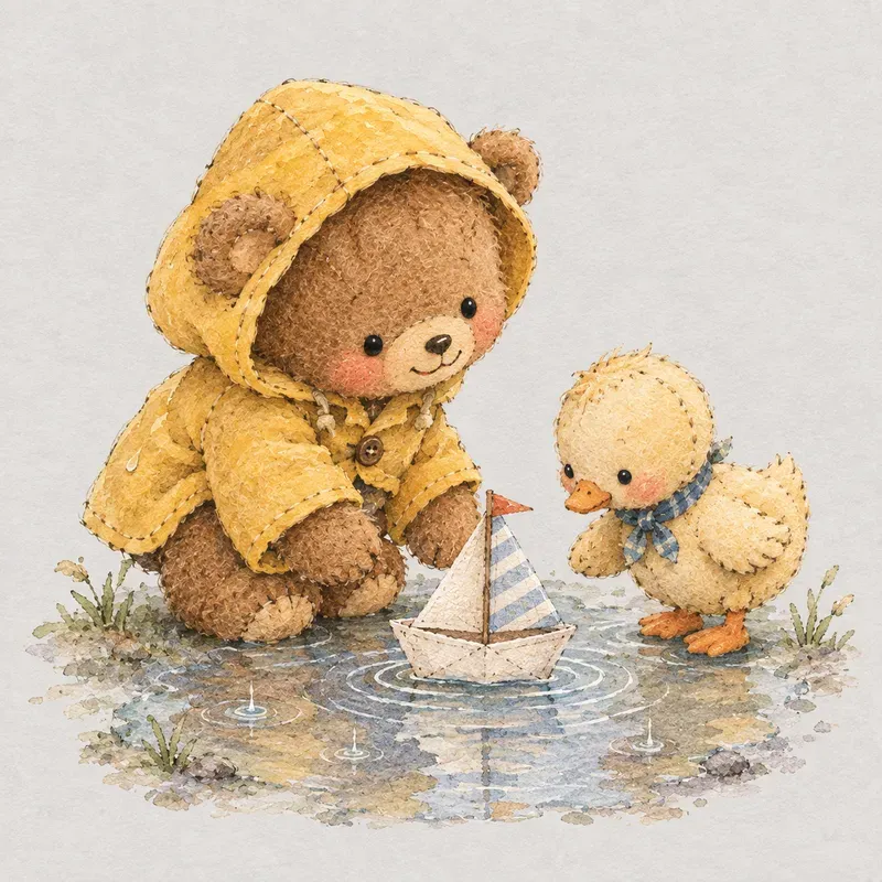 Vintage Felted Storybook Friends