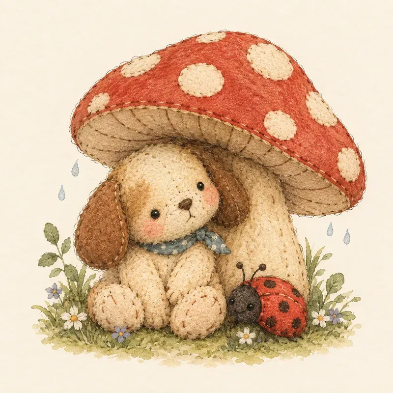 Vintage Felted Storybook Friends