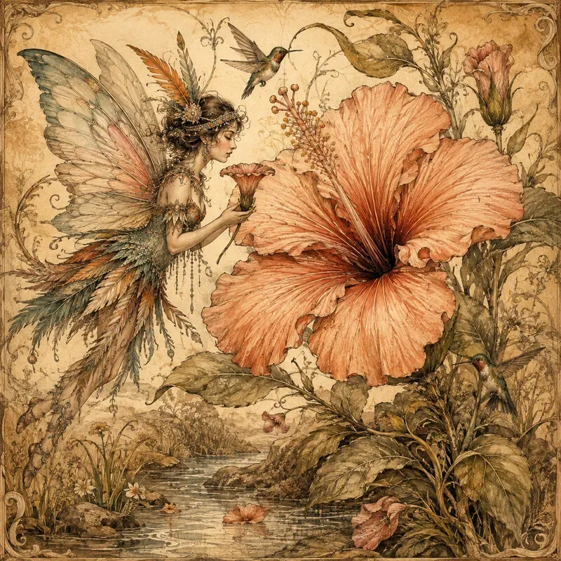 Whimsical Sunflower Garden Fairies