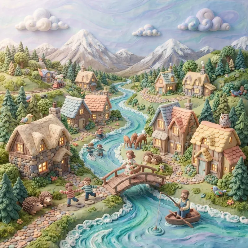 Claymation Nature Landscapes