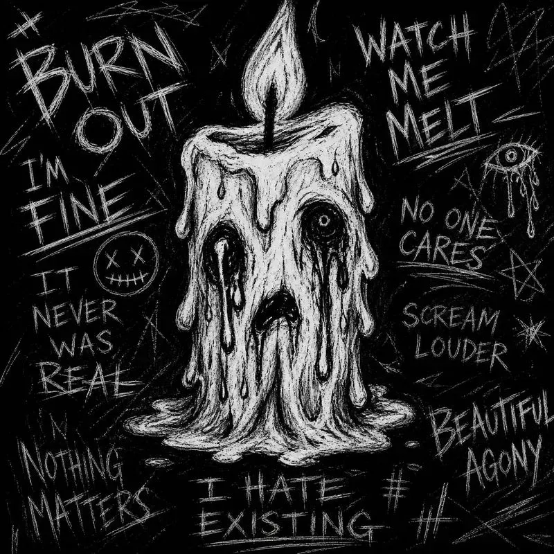Dark Scribble Catcore Aesthetics