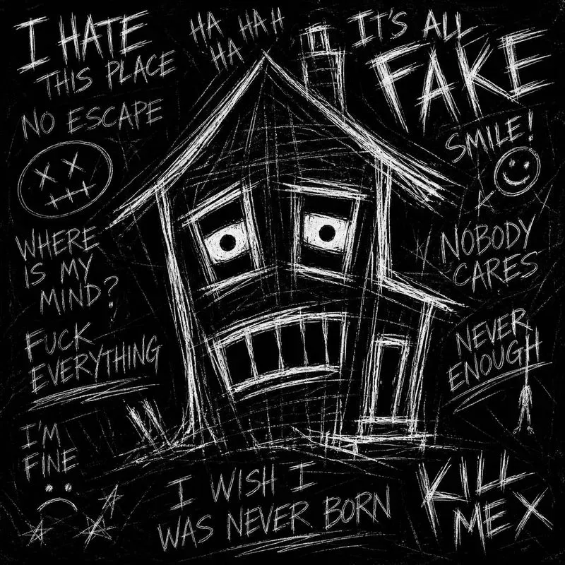 Dark Scribble Catcore Aesthetics