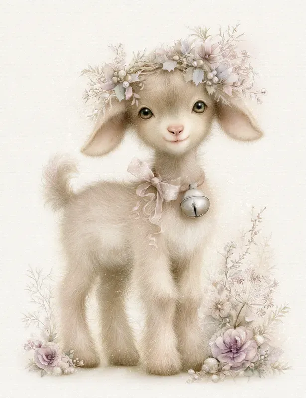 Watercolor Christmas Character Cliparts