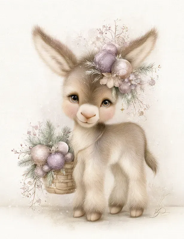 Watercolor Christmas Character Cliparts
