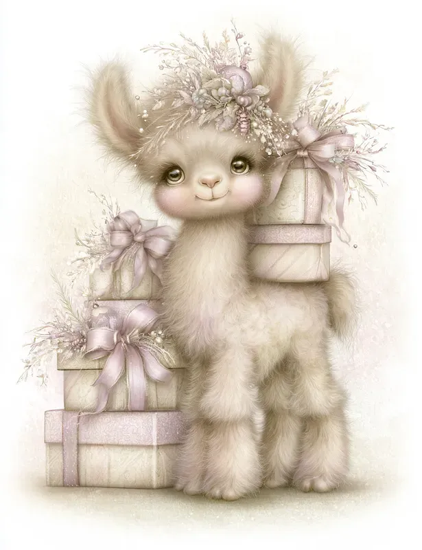 Watercolor Christmas Character Cliparts