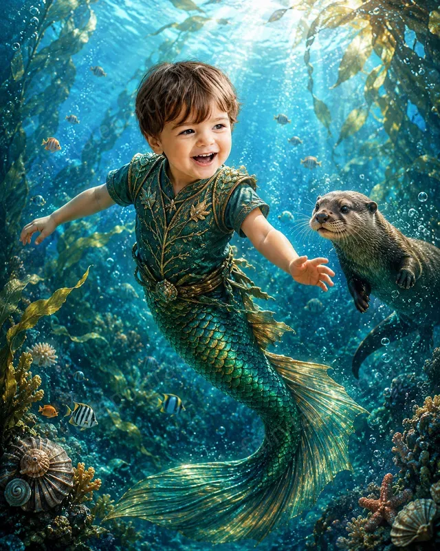 Mermaid Child Photo Storybook Portraits