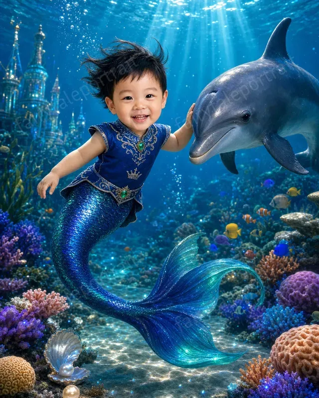 Mermaid Child Photo Storybook Portraits
