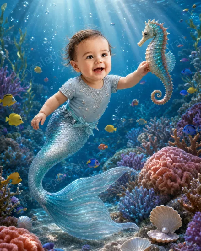 Mermaid Child Photo Storybook Portraits
