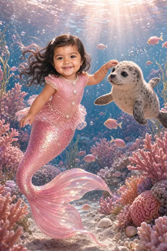 Mermaid Child Photo Storybook Portraits