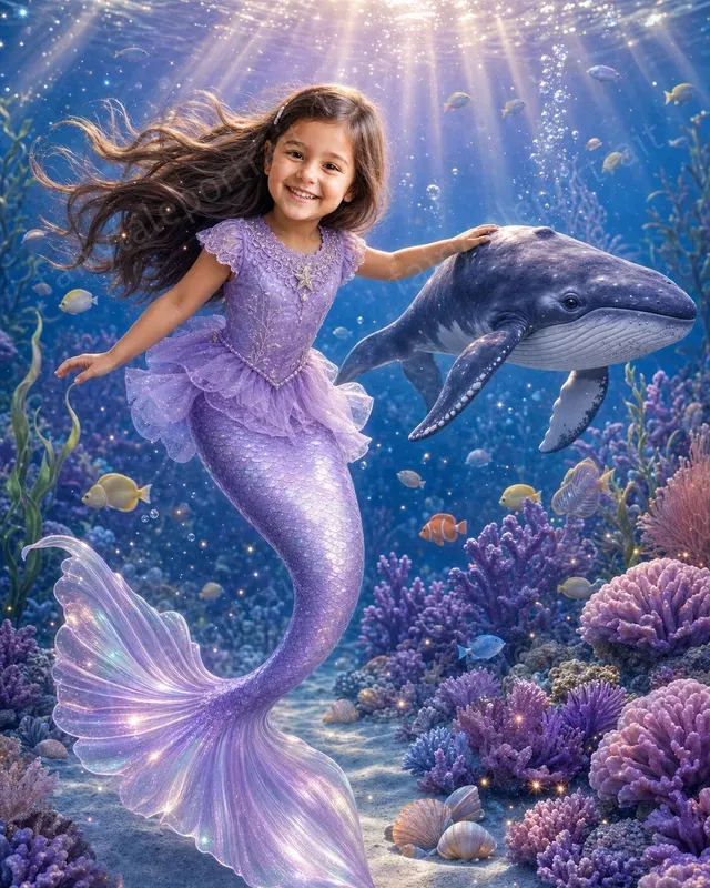 Mermaid Child Photo Storybook Portraits