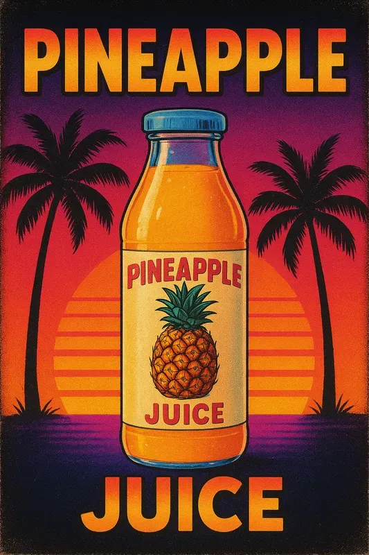 Retro Tropical Drink Ad Posters