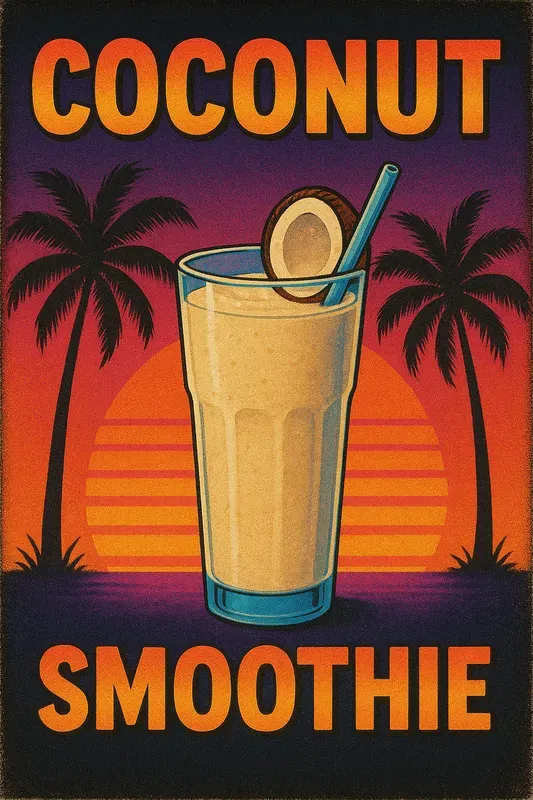 Retro Tropical Drink Ad Posters