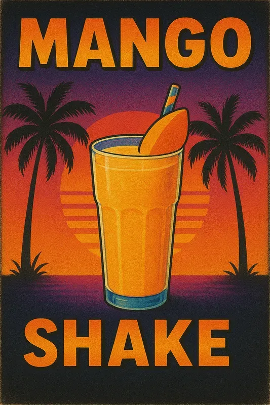Retro Tropical Drink Ad Posters