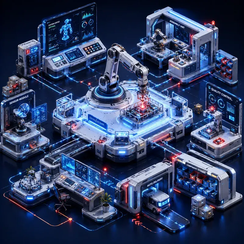 Isometric Digital Ecosystem Art