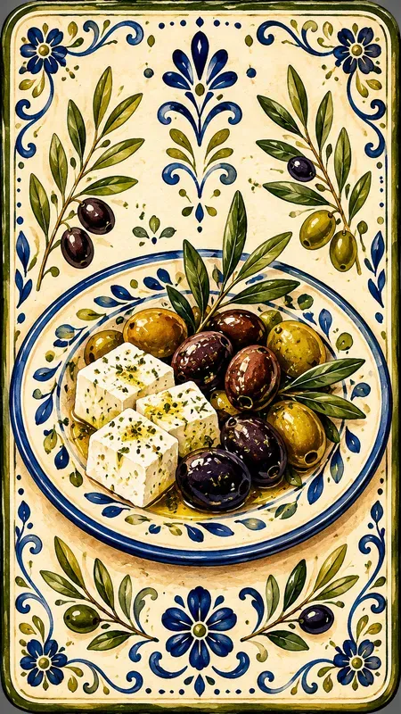 Greek Folk Art Mini Card Illustrations