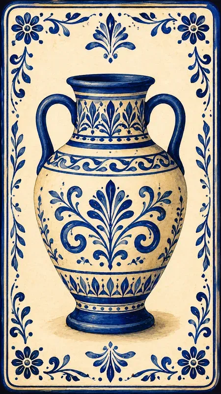 Greek Folk Art Mini Card Illustrations