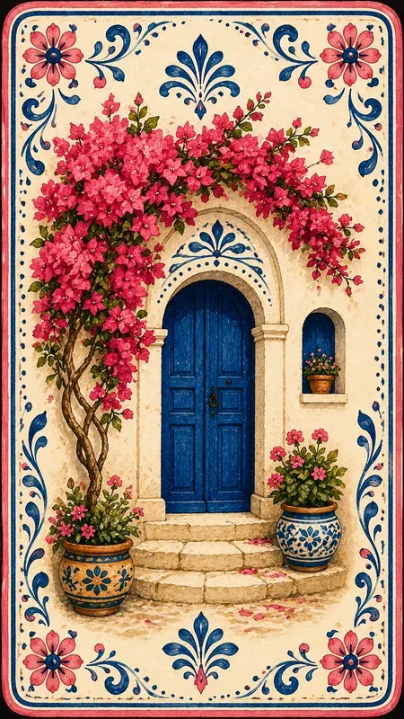 Greek Folk Art Mini Card Illustrations