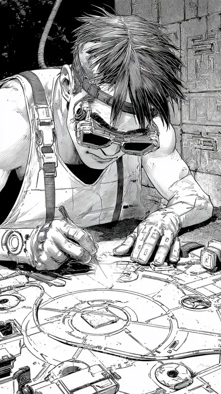 Gritty Cyberpunk Manga Portraits