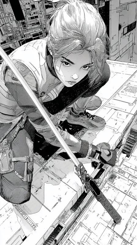 Gritty Cyberpunk Manga Portraits
