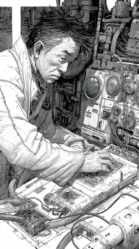 Gritty Cyberpunk Manga Portraits