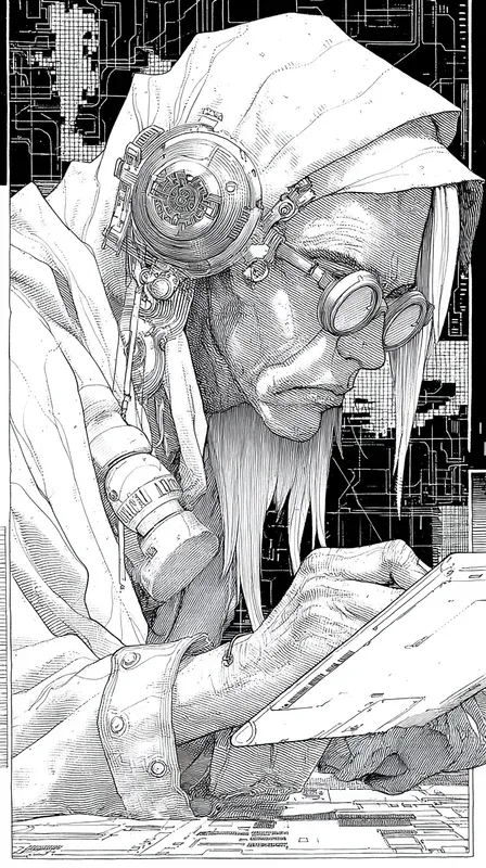 Gritty Cyberpunk Manga Portraits