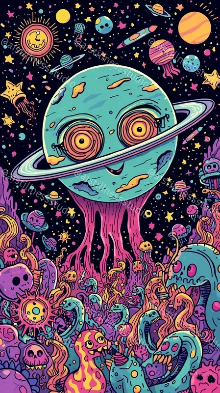 Surreal Psychedelic Doodle Illustrations