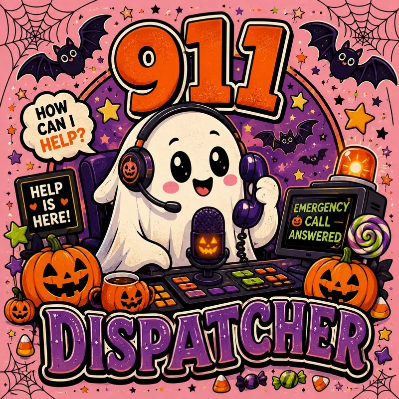 Cute Spooky Dispatcher Cliparts